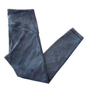 Zyia Active High Rise Leggings Womens 6 Ankle Length Blue Geometric
